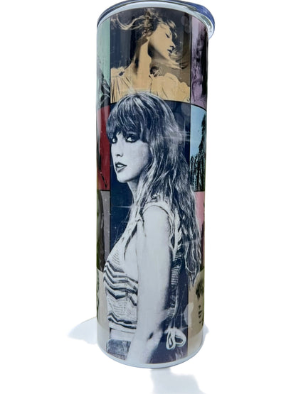 20oz Taylor Swift Eras Tumbler featuring taylor swift eras inspired artwork