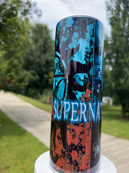 20oz Supernatural Dean & Sam Collage Tumbler featuring supernatural dean sam inspired artwork