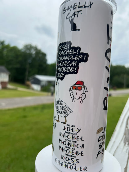 20oz Friends Tumbler | TV Show Fandom featuring friends tv show inspired artwork
