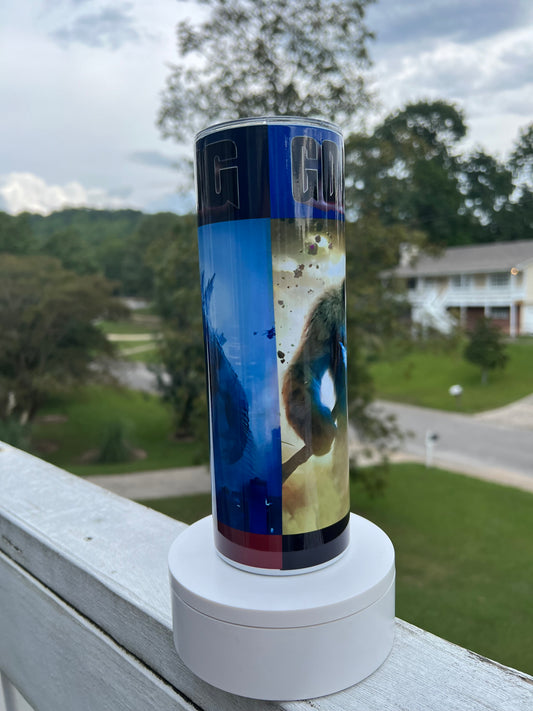 20oz Godzilla vs Kong Tumbler | Monster Movies featuring godzilla kong monsterverse inspired artwork