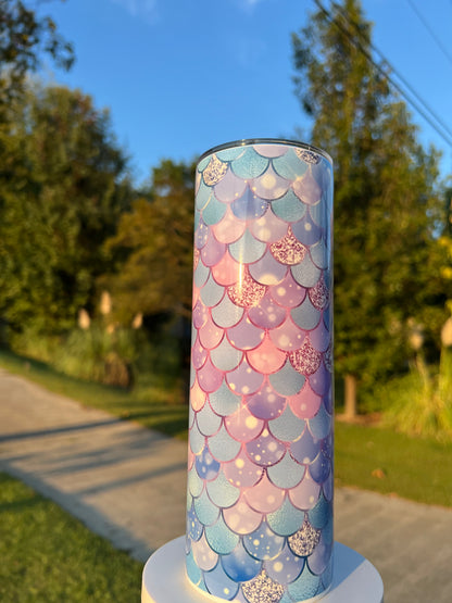 20oz Mermaid Tumbler | Ocean Fantasy Stainless Steel Travel Mug | Beach Lover Gift | Insulated Cup