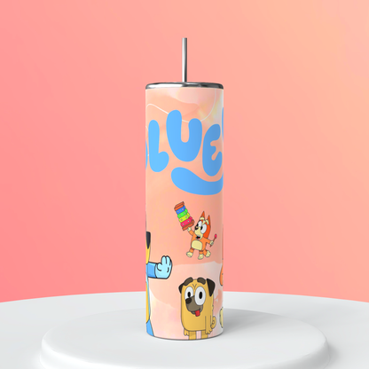 20oz Bluey Tumbler | Cartoon Dog featuring bluey cartoon family inspired artwork
