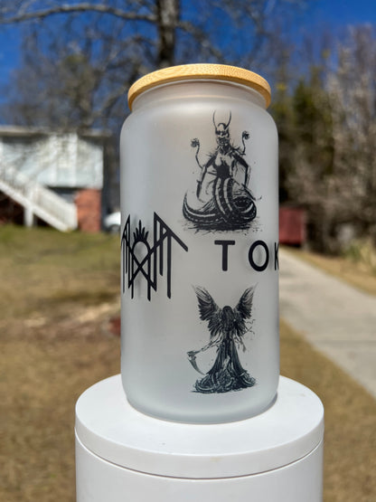 The Ritual Frosted Glass Can | Sleep Token Inspired featuring fandom-inspired artwork