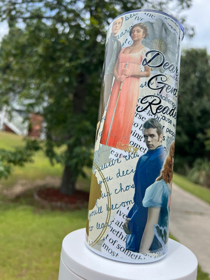 20oz Bridgerton Inspired Tumbler | Regency Romance Cup | Bookish Travel Mug | Stainless Steel Gift