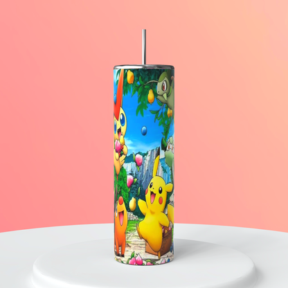 20oz Pokémon Party Tumbler featuring pokémon party inspired artwork