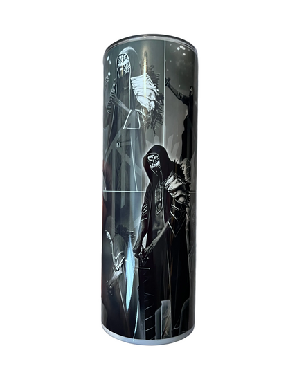 Sleep Token Vessel Inspired 20oz Skinny Tumbler | Dark Alternative Music Fan Cup featuring the design artwork