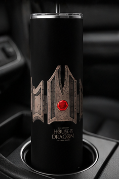 Aegon the Conqueror Crown Tumbler 20oz – House Targaryen Insulated Skinny Cup featuring the design artwork