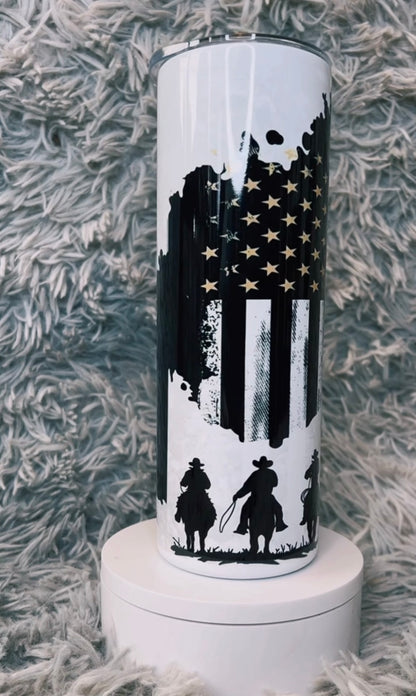 20oz Yellowstone Tumbler | Western TV featuring yellowstone western tv inspired artwork