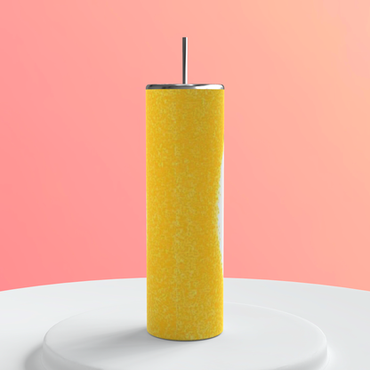 20oz Yellow Swear Bear Tumbler featuring swear bears inspired artwork