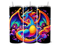 20oz Bright colored charizard style Dragon tumbler