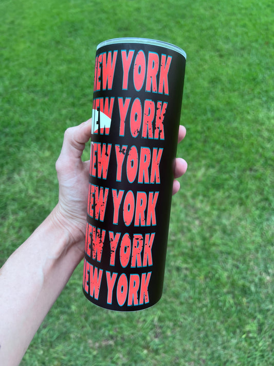 20oz Glow in the Dark Jaws Tumbler | Amity Island featuring jaws and shark movie inspired artwork