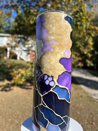 20oz Geode Tumbler | Crystal Aesthetic featuring geode crystal inspired artwork