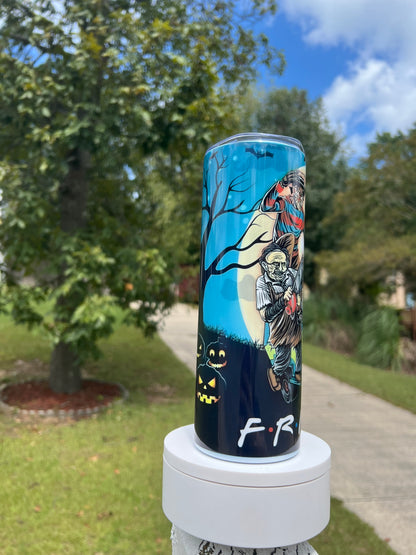 20oz Horror Villains Mystery Machine Tumbler featuring horror villains scooby-doo inspired artwork