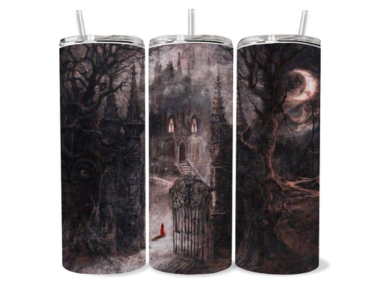 20oz “Alchemised” book themed tumbler cup - stainless steel insulated tumbler