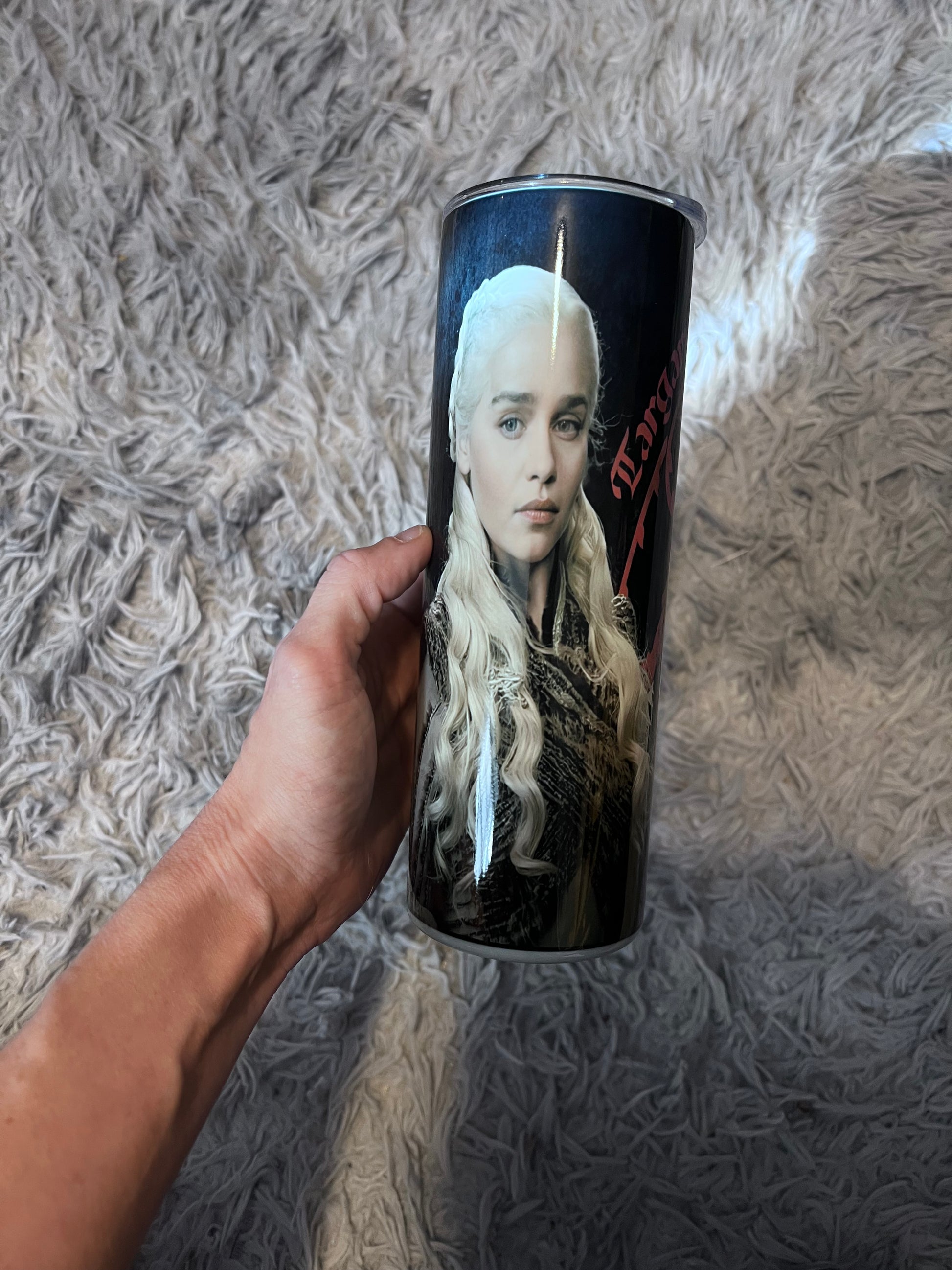Mother of Dragons: Daenerys Targaryen 20oz Insulated Skinny Tumbler featuring the design artwork
