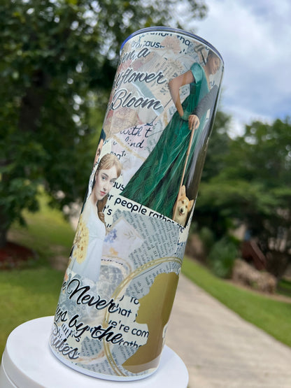 20oz Bridgerton Inspired Tumbler | Regency Romance Cup | Bookish Travel Mug | Stainless Steel Gift