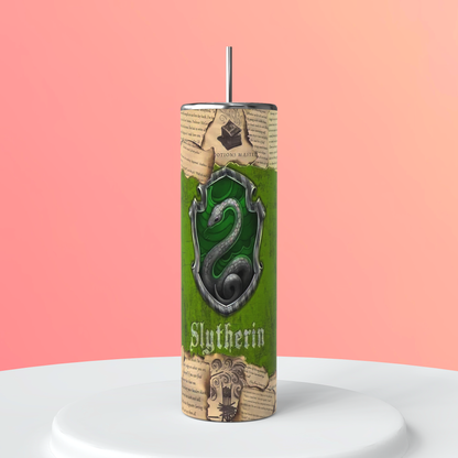 20oz Slytherin Tumbler | Wizarding World featuring slytherin harry potter inspired artwork