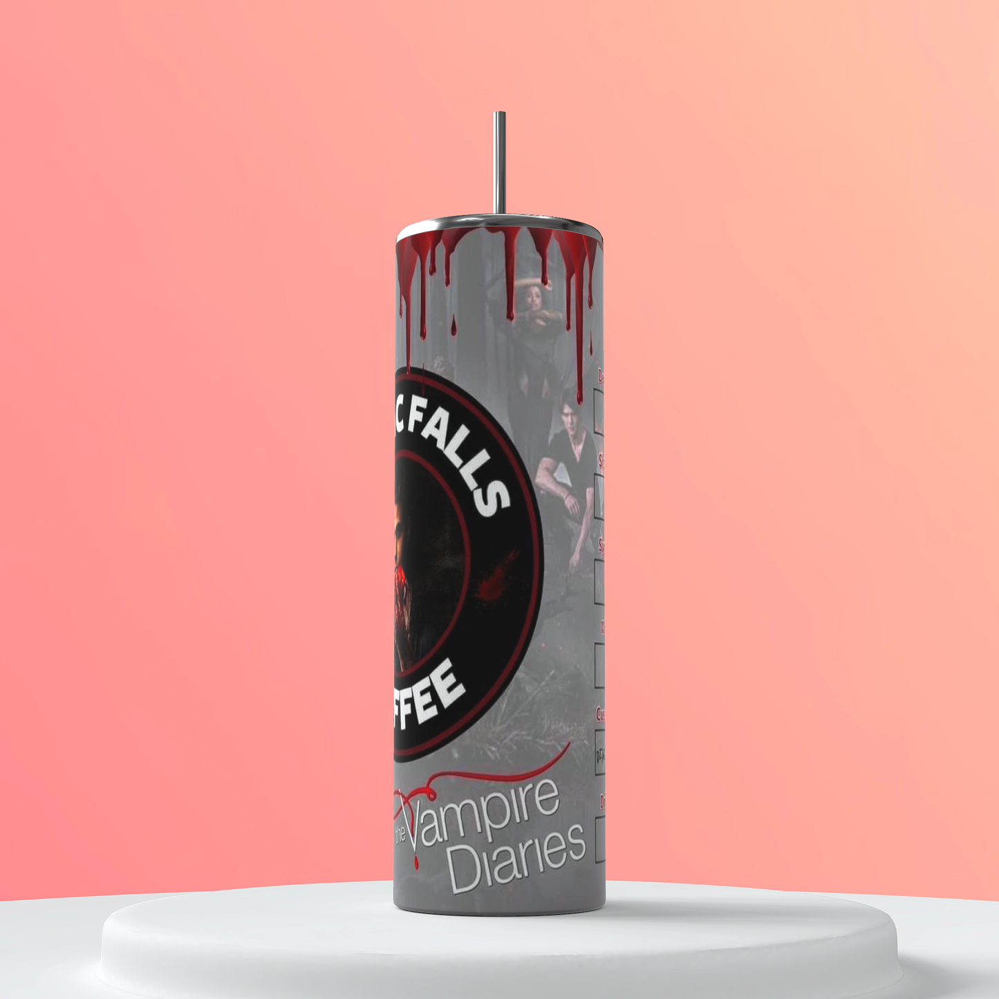 The Vampire Diaries Stefan Skinny stainless steel tumbler cup