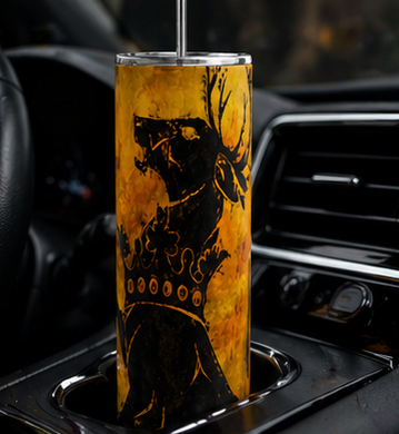 House Baratheon Tumbler 20oz | Ours Is The Fury Cup | Game of Thrones Stag Sigil Insulated Drinkware featuring the design artwork