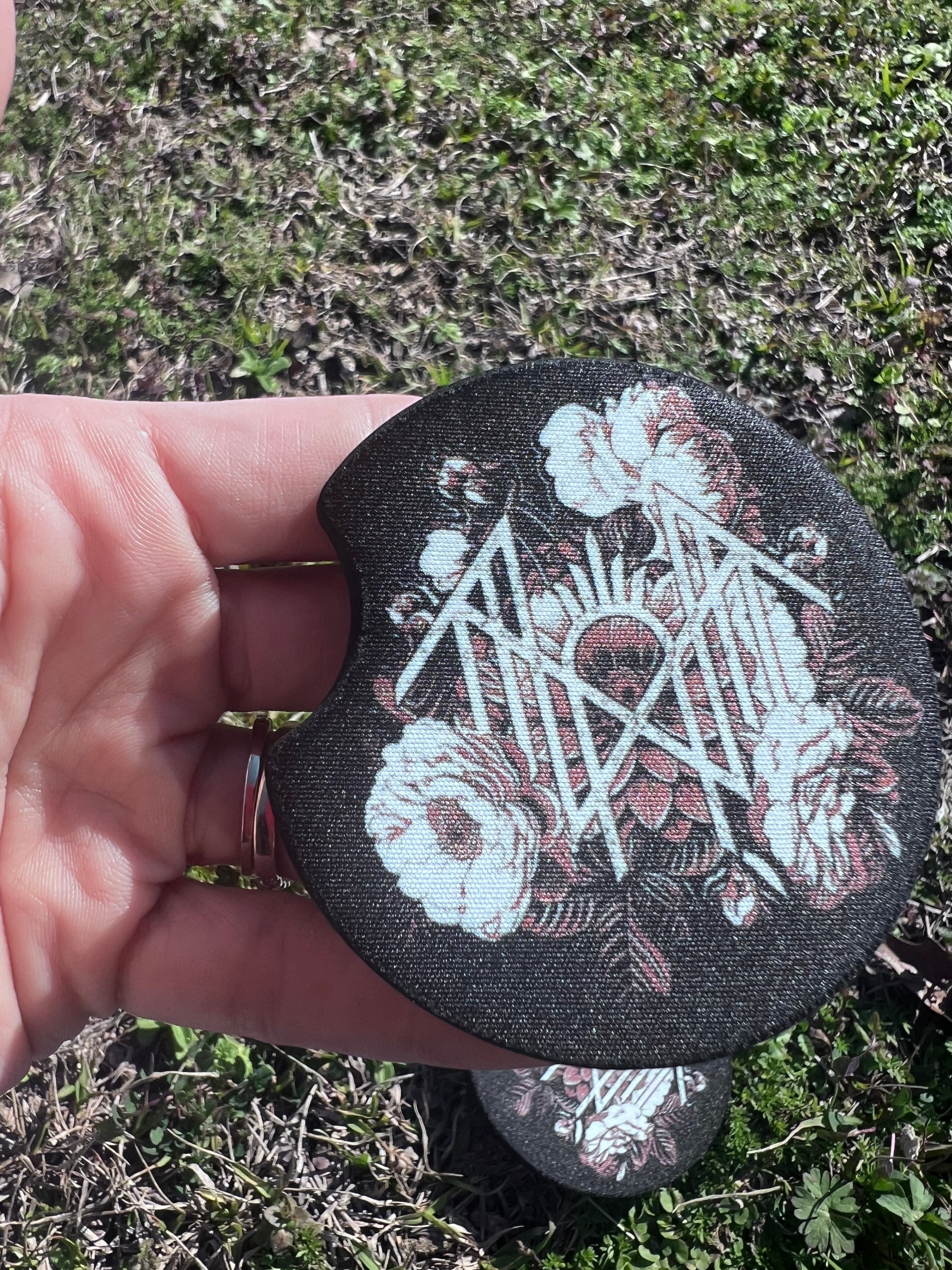 Floral Sleep Token Car Coaster Set | Aesthetic Car Accessories