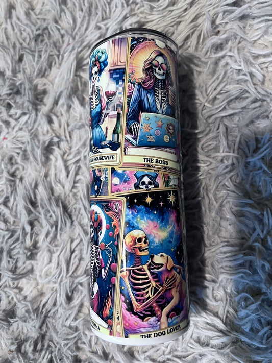 20oz Bright Tarot Tumbler | Mystical Aesthetic featuring tarot mystical inspired artwork