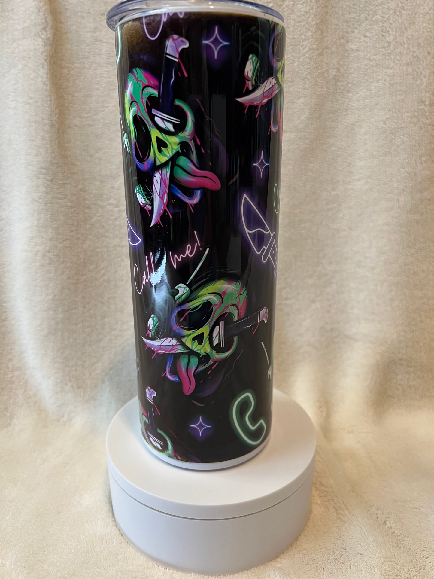 Neon Ghostface Tumbler