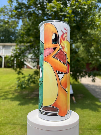 20oz Pokémon Starter Tumbler | Kanto featuring pokémon starters inspired artwork