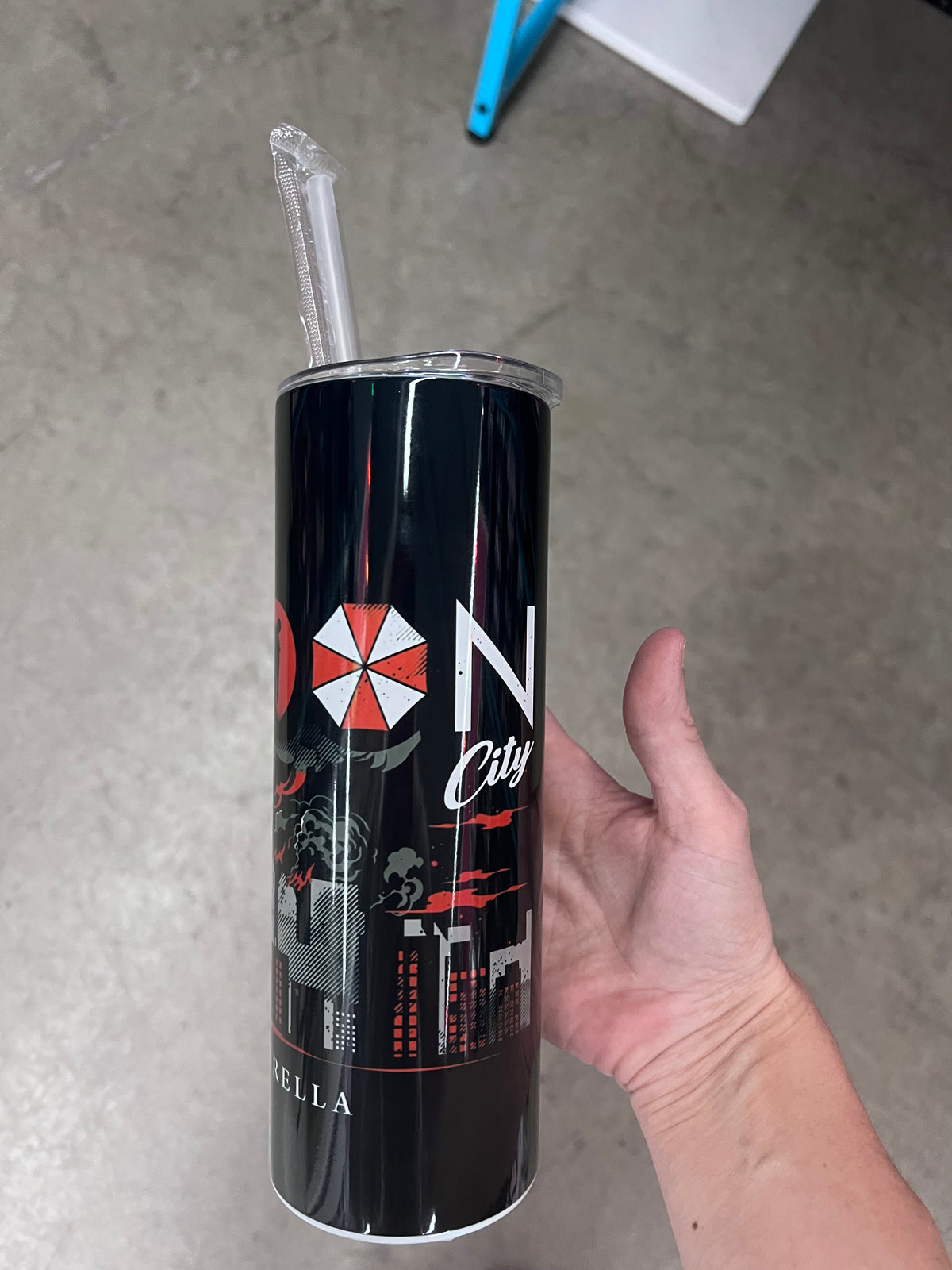 20oz Tumbler | Raccoon City Survival Horror | Gamer Aesthetic