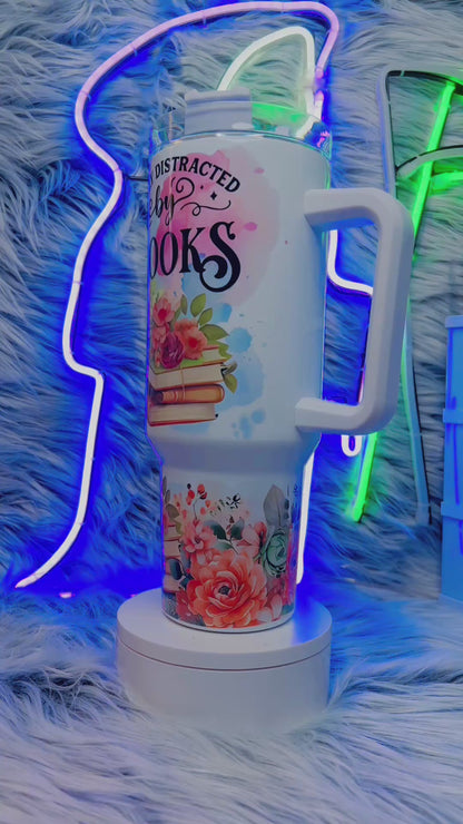 40oz Easily Distracted by Books Tumbler