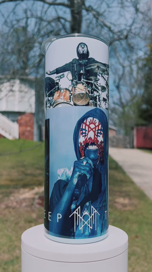 20oz Sleep Token collage themed tumbler